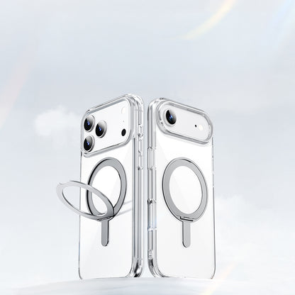 Apple iPhone 17 Pro Max Kılıf M-safe Şarj Özellikli  Wiwu MCC-201 iShield Ultra Serisi Standlı Crystal Sert PC Kapak