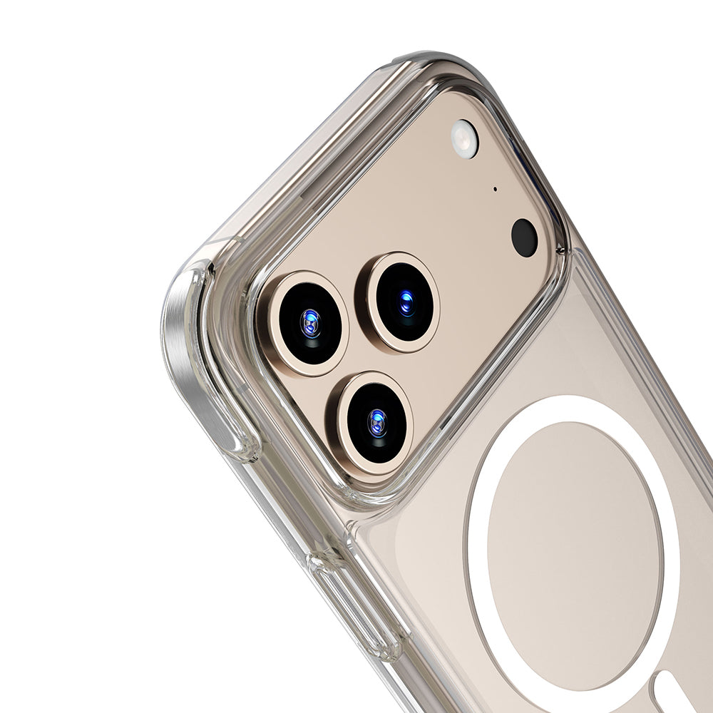 Apple iPhone 17 Pro Max Kılıf M-safe Şarj Özellikli Wiwu MCC-702 Titanyum Pro Serisi Sert PC Kapak
