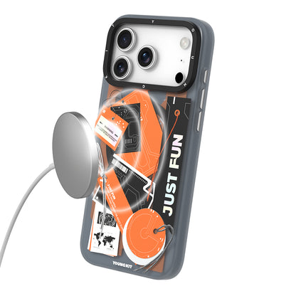 Apple iPhone 17 Pro Max Kılıf M-Safe Şarj Özellikli Youngkit Different Dimension Serisi Kapak