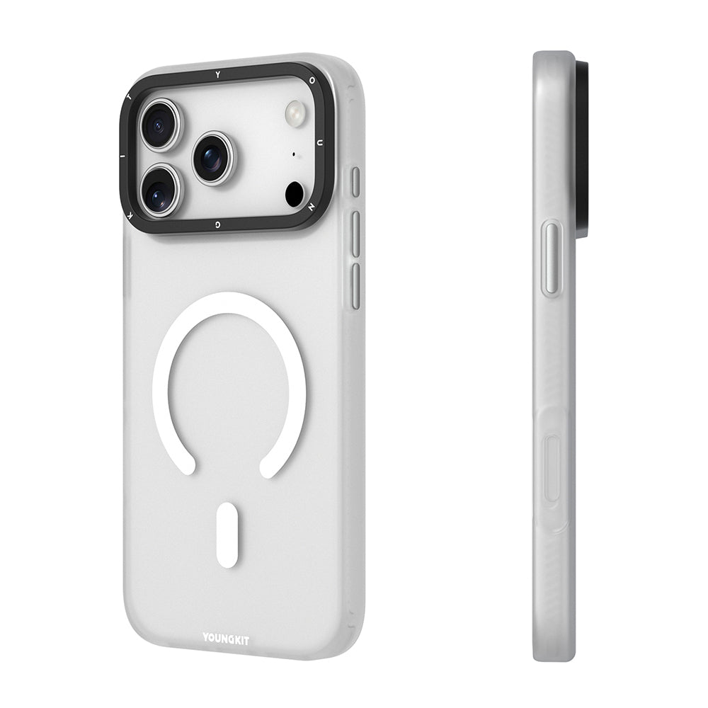 Apple iPhone 17 Pro Max Kılıf M-safe Şarj Özellikli Youngkit Hidden Sand Serisi Kapak