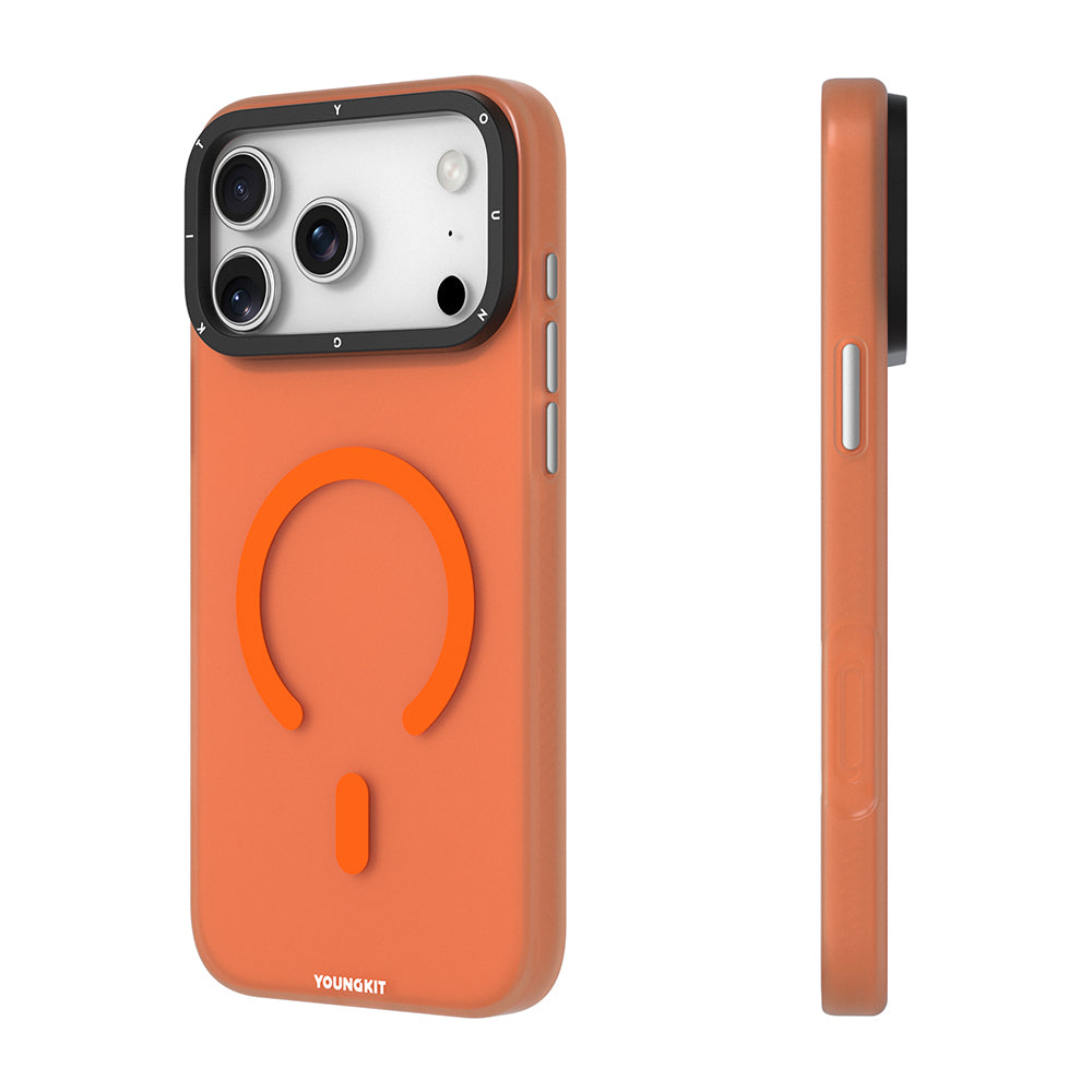 Apple iPhone 17 Pro Max Kılıf M-safe Şarj Özellikli Youngkit Hidden Sand Serisi Kapak