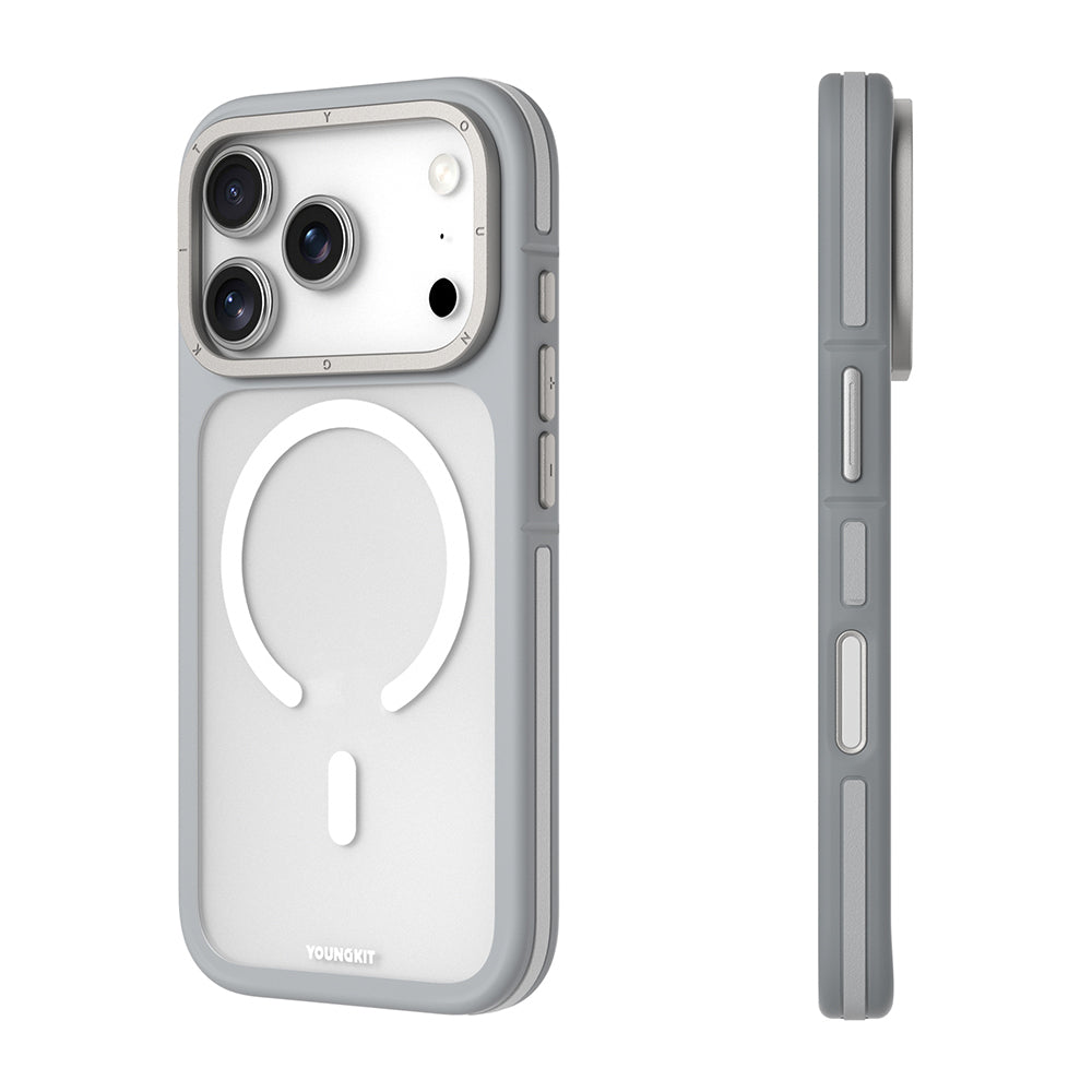 Apple iPhone 17 Pro Max Kılıf M-safe Şarj Özellikli Youngkit Rock Sand Serisi Kapak