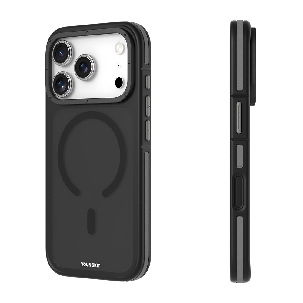Apple iPhone 17 Pro Max Kılıf M-safe Şarj Özellikli Youngkit Rock Sand Serisi Kapak