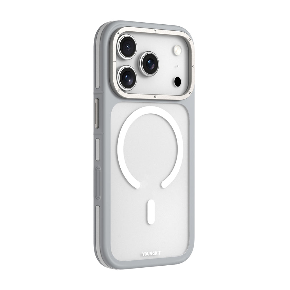 Apple iPhone 17 Pro Max Kılıf M-safe Şarj Özellikli Youngkit Rock Sand Serisi Kapak