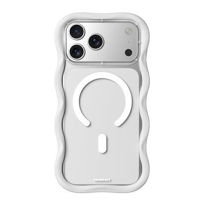 Apple iPhone 17 Pro Max Kılıf M-safe Şarj Özellikli Youngkit Wave Clear Serisi Kapak