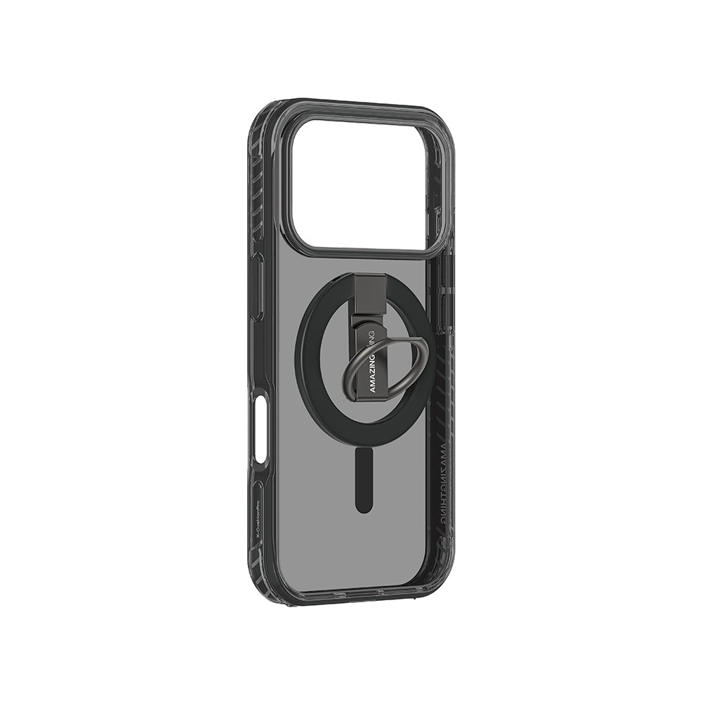 Apple iPhone 17 Pro Max Kılıf M-safe Şarj Özellikli Yüzük Standlı Amazingthing Titan Pro Serisi Kapak
