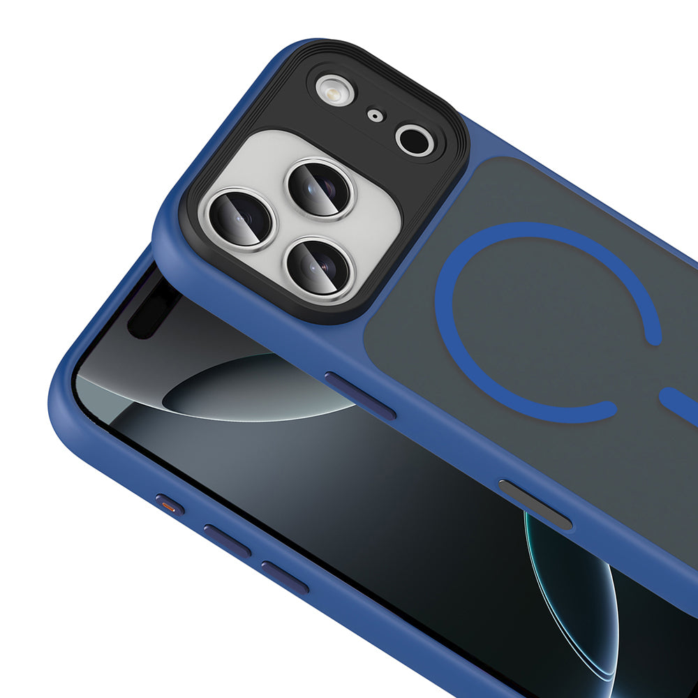 Apple iPhone 17 Pro Max Kılıf Mat Arka Yüzey Wireless Şarj Özellikli Zore Flet M-safe Kapak