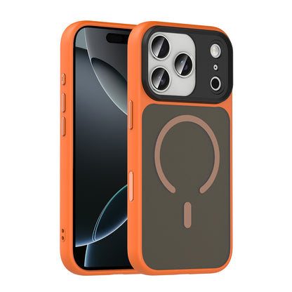Apple iPhone 17 Pro Max Kılıf Mat Arka Yüzey Wireless Şarj Özellikli Zore Flet M-safe Kapak