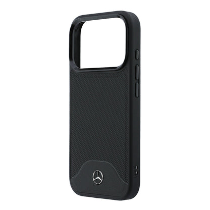 Apple iPhone 17 Pro Max Kılıf Mercedes Benz Orjinal Lisanslı M-safe Şarj Özellikli 3D Metal Logolu Wood Deri Dokumalı Kapak