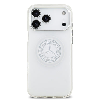 Apple iPhone 17 Pro Max Kılıf Mercedes Benz Orjinal Lisanslı M-safe Şarj Özellikli Buzlu PC Nostaljik Yıldız Dizayn Kapak