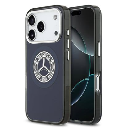 Apple iPhone 17 Pro Max Kılıf Mercedes Benz Orjinal Lisanslı M-safe Şarj Özellikli Çift Katmanlı PC Nostaljik Yıldız Dizayn Kapak