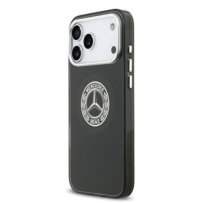 Apple iPhone 17 Pro Max Kılıf Mercedes Benz Orjinal Lisanslı M-safe Şarj Özellikli Çift Katmanlı PC Nostaljik Yıldız Dizayn Kapak