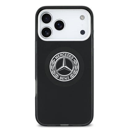 Apple iPhone 17 Pro Max Kılıf Mercedes Benz Orjinal Lisanslı M-safe Şarj Özellikli Çift Katmanlı PC Nostaljik Yıldız Dizayn Kapak