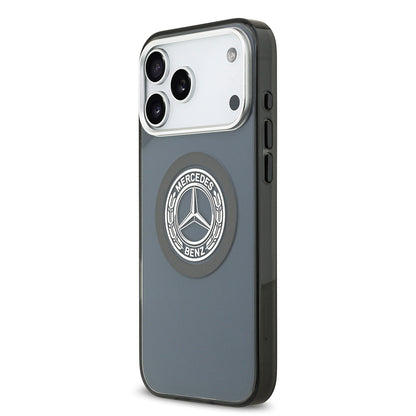 Apple iPhone 17 Pro Max Kılıf Mercedes Benz Orjinal Lisanslı M-safe Şarj Özellikli Çift Katmanlı PC Nostaljik Yıldız Dizayn Kapak