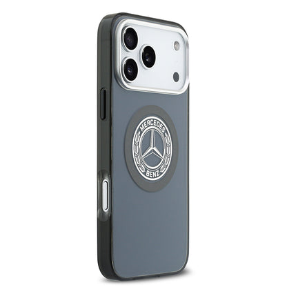 Apple iPhone 17 Pro Max Kılıf Mercedes Benz Orjinal Lisanslı M-safe Şarj Özellikli Çift Katmanlı PC Nostaljik Yıldız Dizayn Kapak