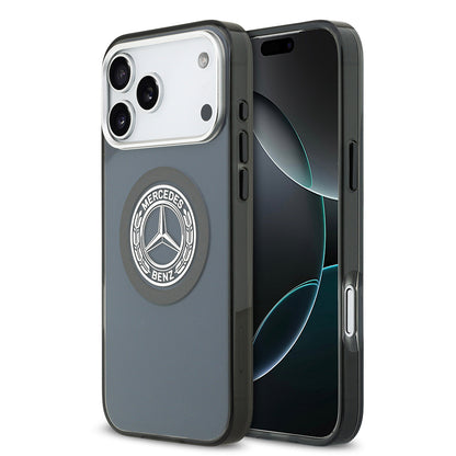 Apple iPhone 17 Pro Max Kılıf Mercedes Benz Orjinal Lisanslı M-safe Şarj Özellikli Çift Katmanlı PC Nostaljik Yıldız Dizayn Kapak