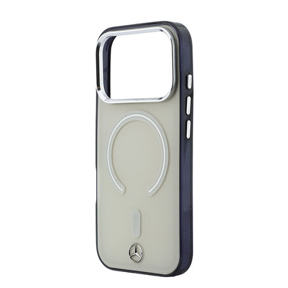 Apple iPhone 17 Pro Max Kılıf Mercedes Benz Orjinal Lisanslı M-safe Şarj Özellikli Saydam Yüzey İkonik 3D Metal Logolu Kapak