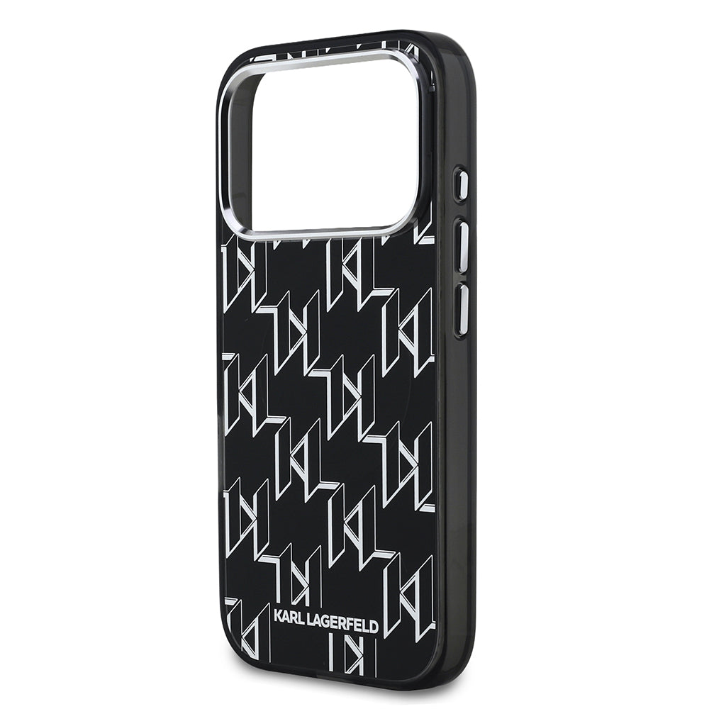 Apple iPhone 17 Pro Max Kılıf Orjinal Lisanslı M-safe Şarj Özellikli Karl Lagerfeld IML Baskılı Monogram Dizayn Kapak