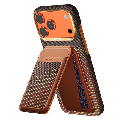 Apple iPhone 17 Pro Max Kılıf Raptic 2in1 Bundle Kit Aramid Skin Serenity Serisi Kartlık ve Karbon Kapak