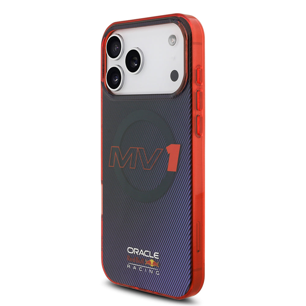 Apple iPhone 17 Pro Max Kılıf Redbull Orjinal Lisanslı M-safe Şarj Özellikli Çift Katmanlı Çizgi Desenli Sert PC MV Kapak