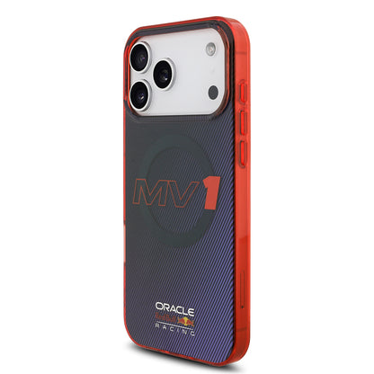 Apple iPhone 17 Pro Max Kılıf Redbull Orjinal Lisanslı M-safe Şarj Özellikli Çift Katmanlı Çizgi Desenli Sert PC MV Kapak