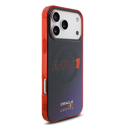 Apple iPhone 17 Pro Max Kılıf Redbull Orjinal Lisanslı M-safe Şarj Özellikli Çift Katmanlı Çizgi Desenli Sert PC MV Kapak