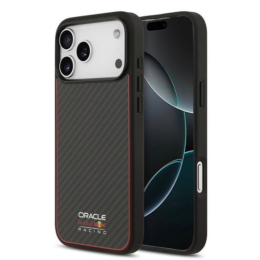 Apple iPhone 17 Pro Max Kılıf Redbull Orjinal Lisanslı M-safe Şarj Özellikli Karbon Fiber Parlayan Logolu Kapak
