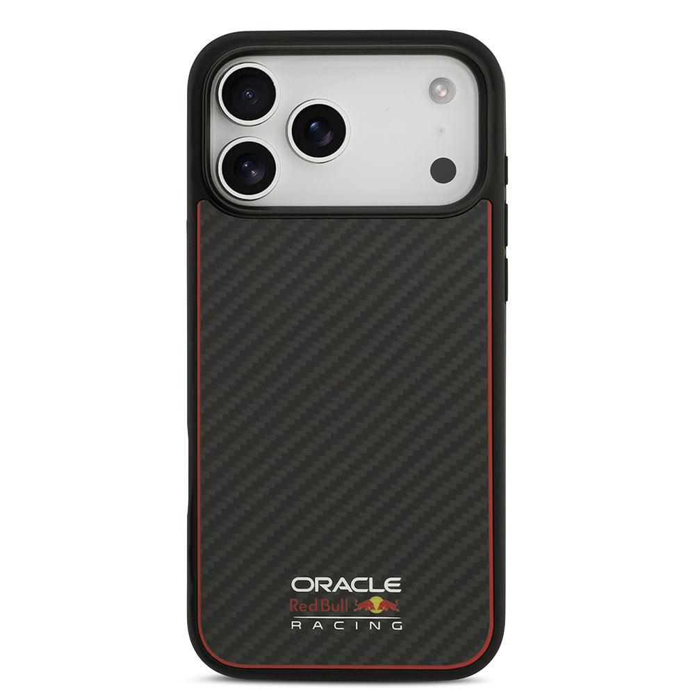 Apple iPhone 17 Pro Max Kılıf Redbull Orjinal Lisanslı M-safe Şarj Özellikli Karbon Fiber Parlayan Logolu Kapak