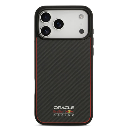 Apple iPhone 17 Pro Max Kılıf Redbull Orjinal Lisanslı M-safe Şarj Özellikli Karbon Fiber Parlayan Logolu Kapak