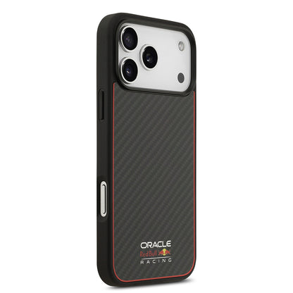 Apple iPhone 17 Pro Max Kılıf Redbull Orjinal Lisanslı M-safe Şarj Özellikli Karbon Fiber Parlayan Logolu Kapak