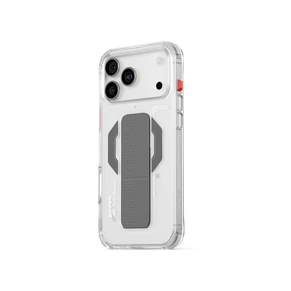 Apple iPhone 17 Pro Max Kılıf Skinarma M-Safe Şarj Özellikli Airbag Tasarımlı Standlı Haxa Kapak