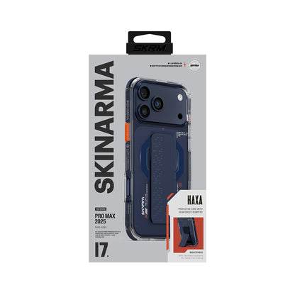 Apple iPhone 17 Pro Max Kılıf Skinarma M-Safe Şarj Özellikli Airbag Tasarımlı Standlı Haxa Kapak
