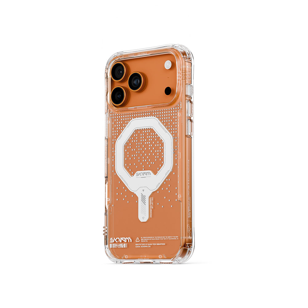 Apple iPhone 17 Pro Max Kılıf Skinarma M-Safe Şarj Özellikli IML Baskılı Holografik MYST Kapak