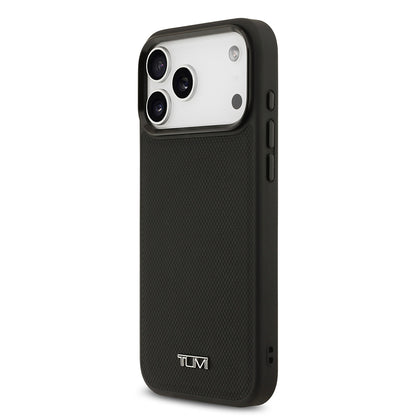 Apple iPhone 17 Pro Max Kılıf TUMI M-safe Şarj Özellikli Deri Noktalı Dizayn Kapak