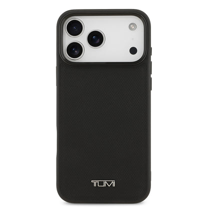 Apple iPhone 17 Pro Max Kılıf TUMI M-safe Şarj Özellikli Deri Noktalı Dizayn Kapak