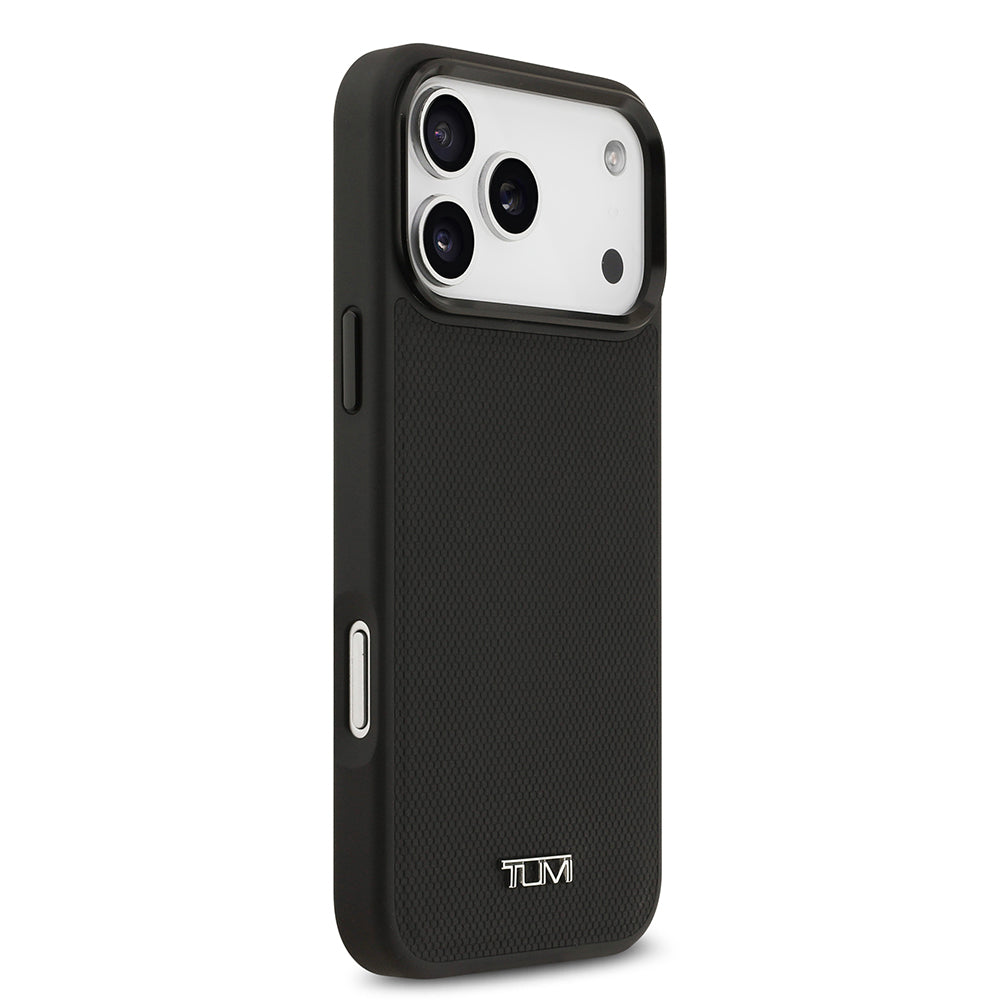 Apple iPhone 17 Pro Max Kılıf TUMI M-safe Şarj Özellikli Deri Noktalı Dizayn Kapak