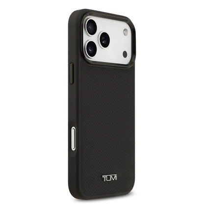 Apple iPhone 17 Pro Max Kılıf TUMI M-safe Şarj Özellikli Deri Noktalı Dizayn Kapak