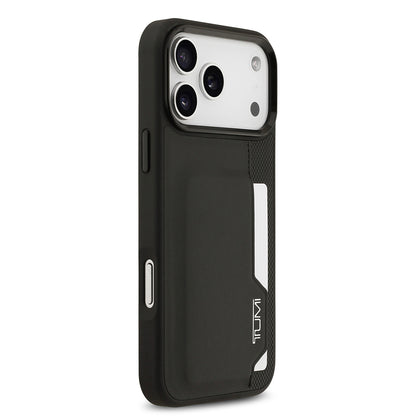 Apple iPhone 17 Pro Max Kılıf TUMI Orjinal Lisanslı Deri Dikey Kartlıklı Kapak