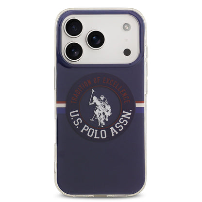 Apple iPhone 17 Pro Max Kılıf U.S. Polo Assn. Orjinal Lisanslı M-safe Şarj Özellikli IML Stripe Logolu Kapak