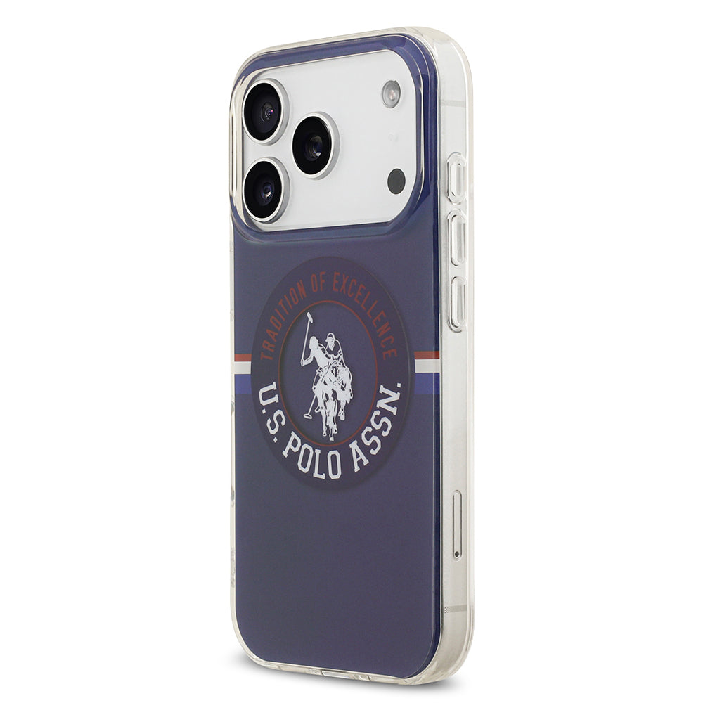 Apple iPhone 17 Pro Max Kılıf U.S. Polo Assn. Orjinal Lisanslı M-safe Şarj Özellikli IML Stripe Logolu Kapak