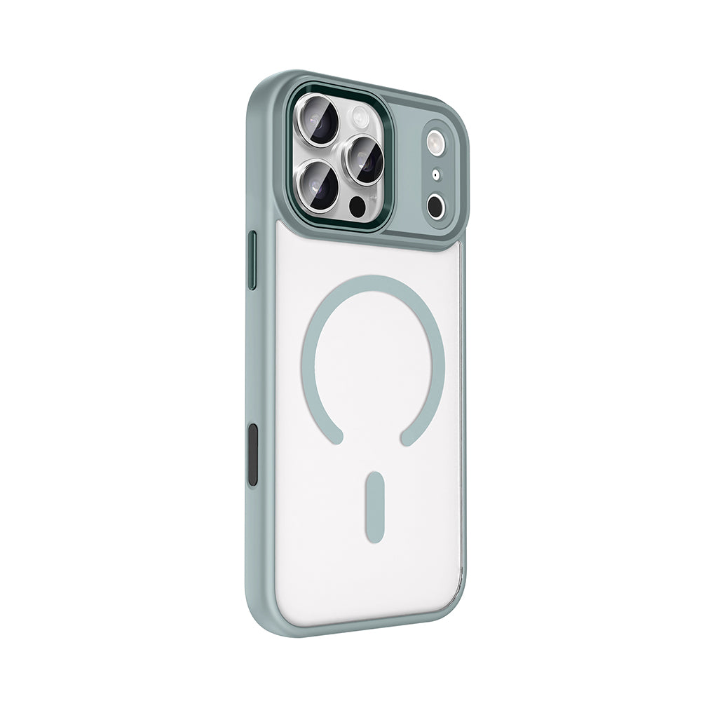 Apple iPhone 17 Pro Max Kılıf Wireless Şarj Özellikli Zore Krom M-safe Silikon Kapak