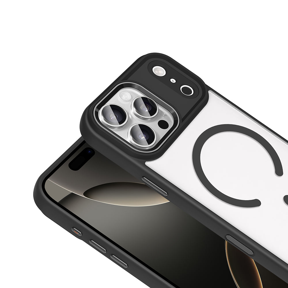 Apple iPhone 17 Pro Max Kılıf Wireless Şarj Özellikli Zore Krom M-safe Silikon Kapak