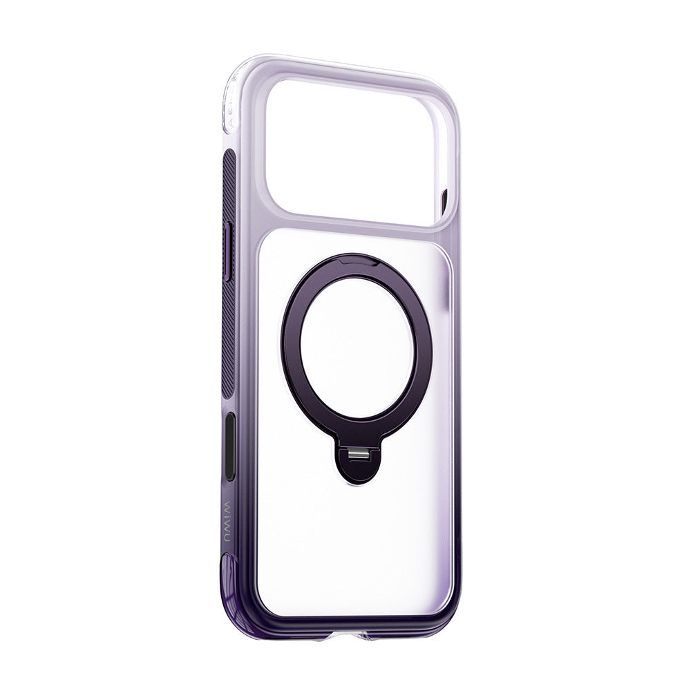Apple iPhone 17 Pro Max Kılıf Wiwu AS-204 AeroShield Aurora Ultra Serisi M-safe Şarj Özellikli Airbag Tasarımlı Standlı Kapak