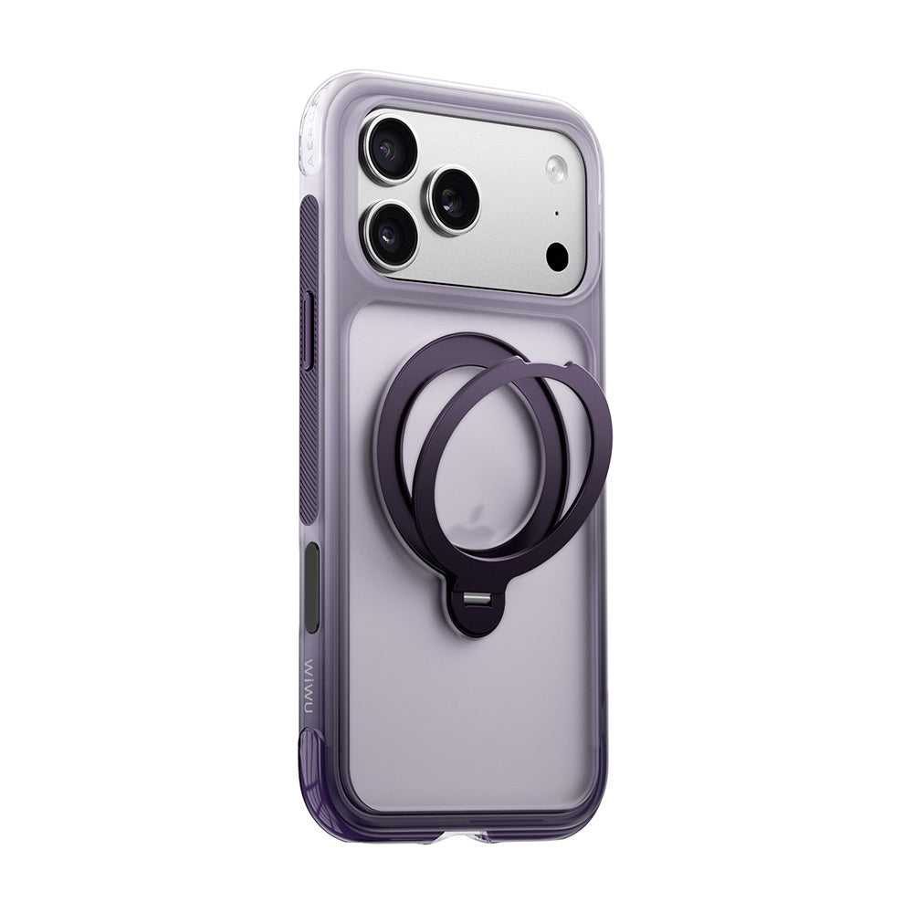 Apple iPhone 17 Pro Max Kılıf Wiwu AS-204 AeroShield Aurora Ultra Serisi M-safe Şarj Özellikli Airbag Tasarımlı Standlı Kapak