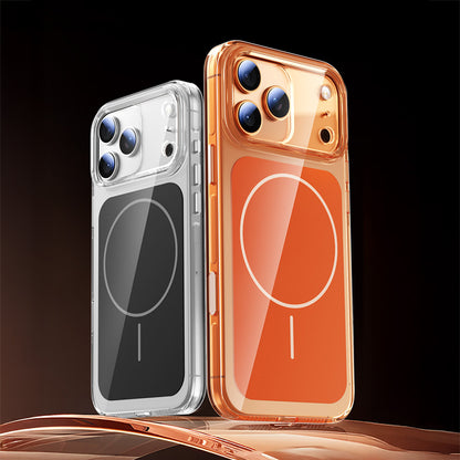 Apple iPhone 17 Pro Max Kılıf Zore M-safe Şarj Özellikli Şeffaf Kamera Kontrol Butonlu Lugano Kapak