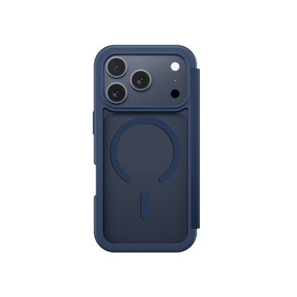 Apple iPhone 17 Pro Max PU Kartlıklı Kapaklı Amazingthing Glamour Foilo Serisi Kılıf