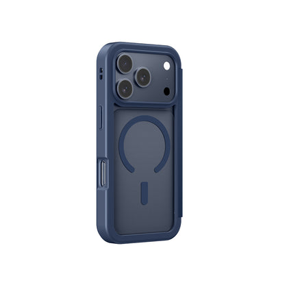 Apple iPhone 17 Pro Max PU Kartlıklı Kapaklı Amazingthing Glamour Foilo Serisi Kılıf