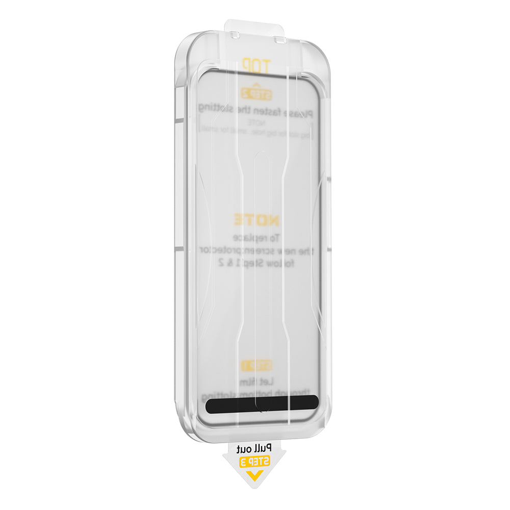 Apple iPhone 17 Pro Max Wiwu SQ-008 Oleofobik Easy Install Darbeye Karşı Dayanıklı Temperli Cam Ekran Koruyucu + Kolay Uygulama Aparatlı