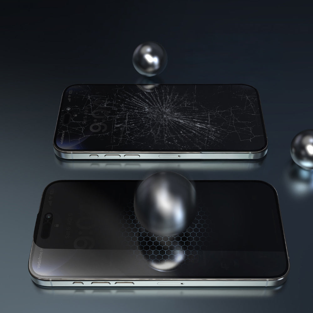 Apple iPhone 17 Pro Max Wiwu Wi-SQ009 Easy Install iPrivacy 360° Anti-Peep Oleofobik Temperli Cam Ekran Koruyucu + Kolay Uygulama Aparatlı