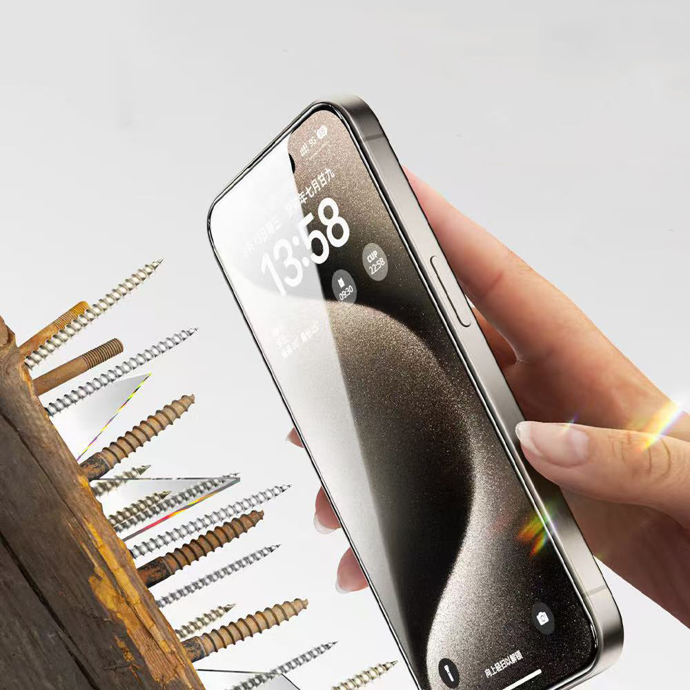 Apple iPhone 17 Pro Max Zore 3D Oliv HD Temperli Cam Ekran Koruyucu + Kolay Uygulama Aparatı